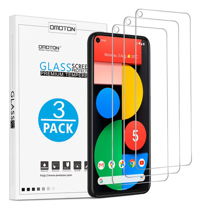 OMOTON 3+2 Pack for Google Pixel 9 Pro XL Screen Protector 6.8 Inch, 3 Tempered Glass Film & 2 Camera Lens Protector, Bubble-free, HD Clear, Not for 9 Pro/ 9