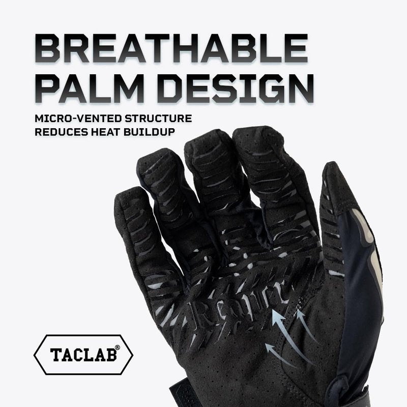 TACLAB Reaper Skeleton Gloves - Thin and Lightweight for Summer, Airsoft, Paintball, Cycling, Motorcycle, Multipurpose (Dark, L)