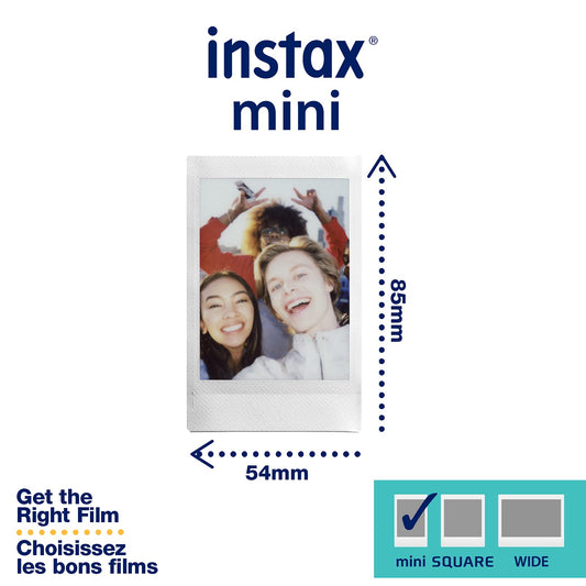 FUJIFILM Instax Mini Instant Film Twin Pack (White), 20 Photos