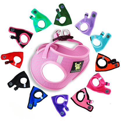 EcoBark Baby Pink Step in Dog Harness - Step in Mesh Dog Harnesses - Safe & Secure Wrap Around Body Halter Vest