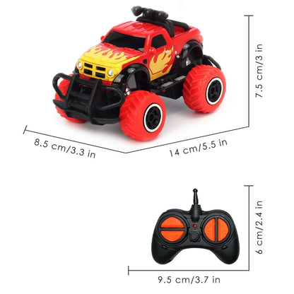 Pup Go RC Racing Car for Kids, 4-Channel Remote Control Race Car for Boys Girls Age 3-9, Thrilling Indoor Outdoor Racing Experience,Truck Toy, Great Gift for 3 4 5 Year Old Red 2.4GHz