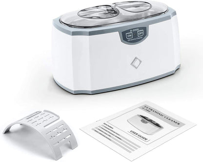 LifeBasis D-2000 Ultrasonic Cleaner Jewellery Cleaner Machine 420ML 45000Hz Silver Cleaner with Watch Stand for Cleaning Jewelry Necklaces Rings Glasses Watches Coins Razors Guin-ness Surger Tins