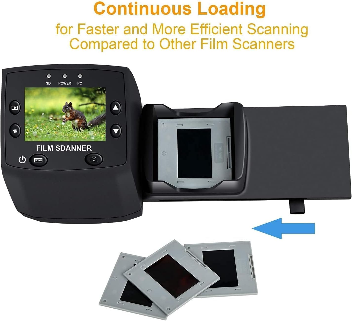 DIGITNOW! 135 Film Negative Scanner High Resolution Slide Viewer,Convert 35mm Film &Slide to Digital JPEG Save into SD Card, with Slide Mounts Feeder No Computer/Software Required