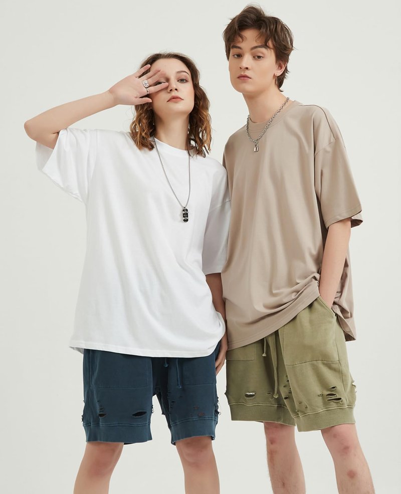 3 Pack Mens Oversized T-Shirts Fashion Loose Fit Crewneck Tshirt Streetwear Heavyweight Short Sleeve Tee Shirt Gym Workout Tops(WTNVBK,M)
