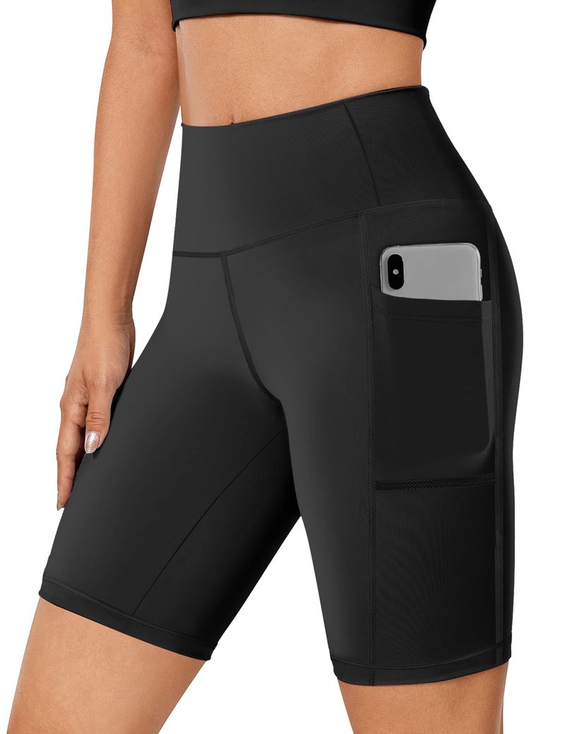 Buauty Biker Shorts Women - 5"/8" High Waisted Tummy Control Workout Gym Spandex Yoga Athletic Bike Shorts with Pocket