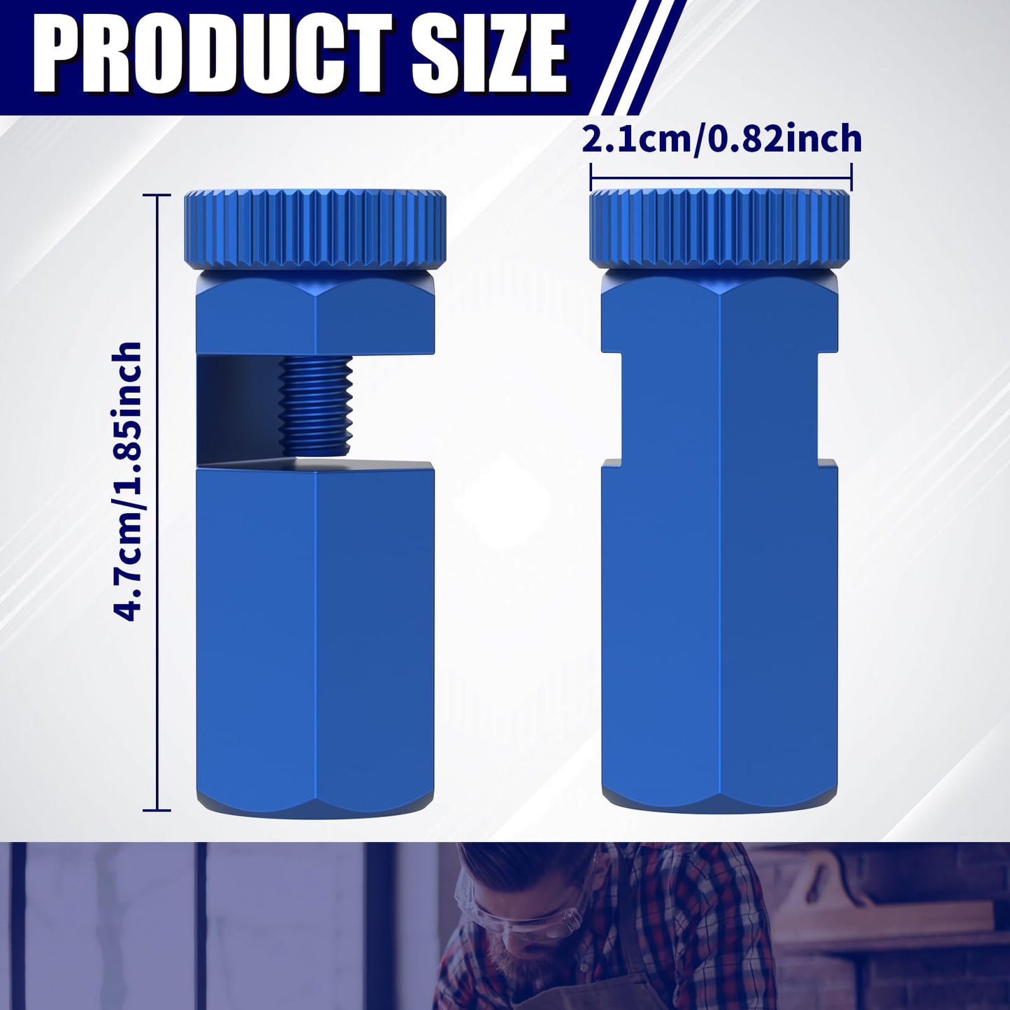 OWTWCNL Tall Stair Gauges for Framing Square, Aluminum, Anodized, 4.7x2.1cm/1.85x0.83 inch