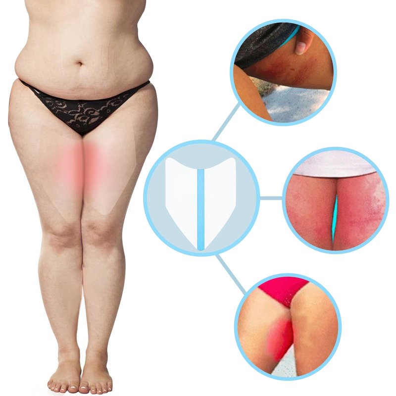 WOLAIYE Thigh Inner Anti Chafing Sticker,Thighs Prevention Anti Friction Pad,Invisible Thigh Tapes Chafe,Transparent Protection Skin Patches-10PCS