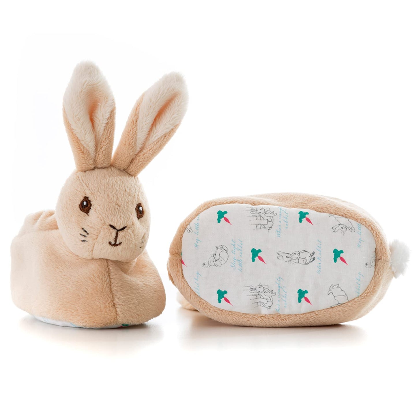 Official Peter Rabbit Baby Booties - Newborn Crib Shoes for Boys and Girls - Unisex Baby Slippers by Rainbow Designs