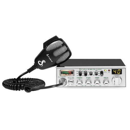 Cobra 29 NW AM/FM Classic Professional CB Radio - Easy to Operate Emergency Radio, Travel Essentials, Instant Channel 9/19, Full 40 Channels, SWR Calibration and NightWatch Illumination Display, Black