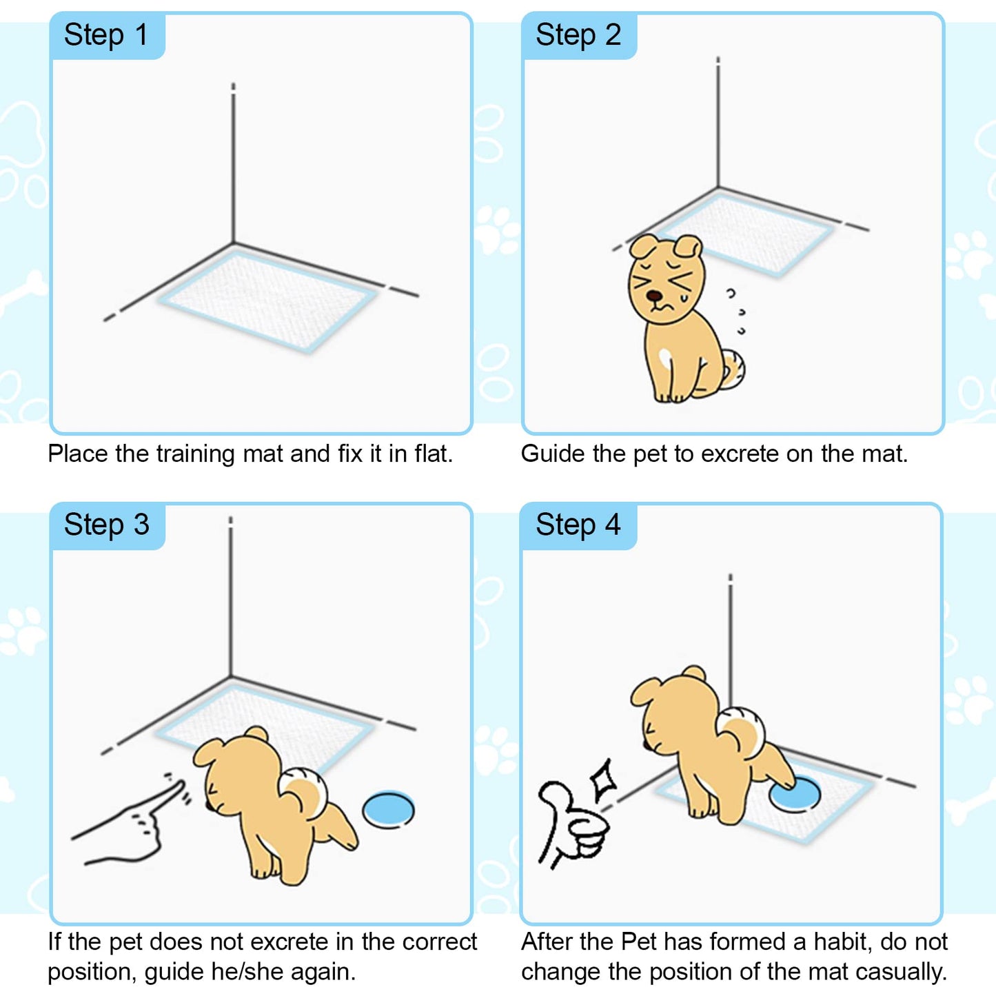 RCruning-EU 100 PACK Puppy Training Pads for Dog Pet Pee Absorbent Toilet Pee Wee Mat Anti Slip Leakproof (100 PACK-45 * 33CM)