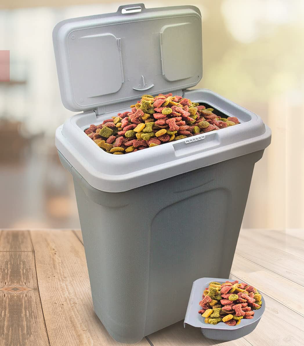 HH Home Hut Pet Food Storage Container 35L Dog Cat Animal Bin 16 KG Dry Feed 23KG Seed With food scoop and air tight seal