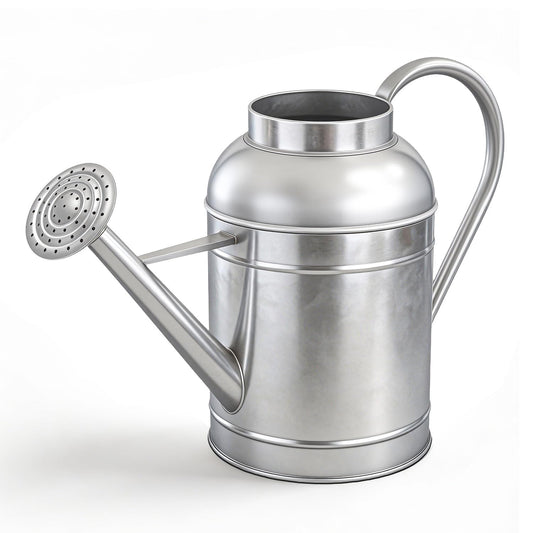 9L Metal Watering Can for Outdoor Garden, Galvanized Steel Large Watering Pot with Top Handle and Long Spout, Rust-Resistant Water Can for Flowers, Lawns, and Farm Use