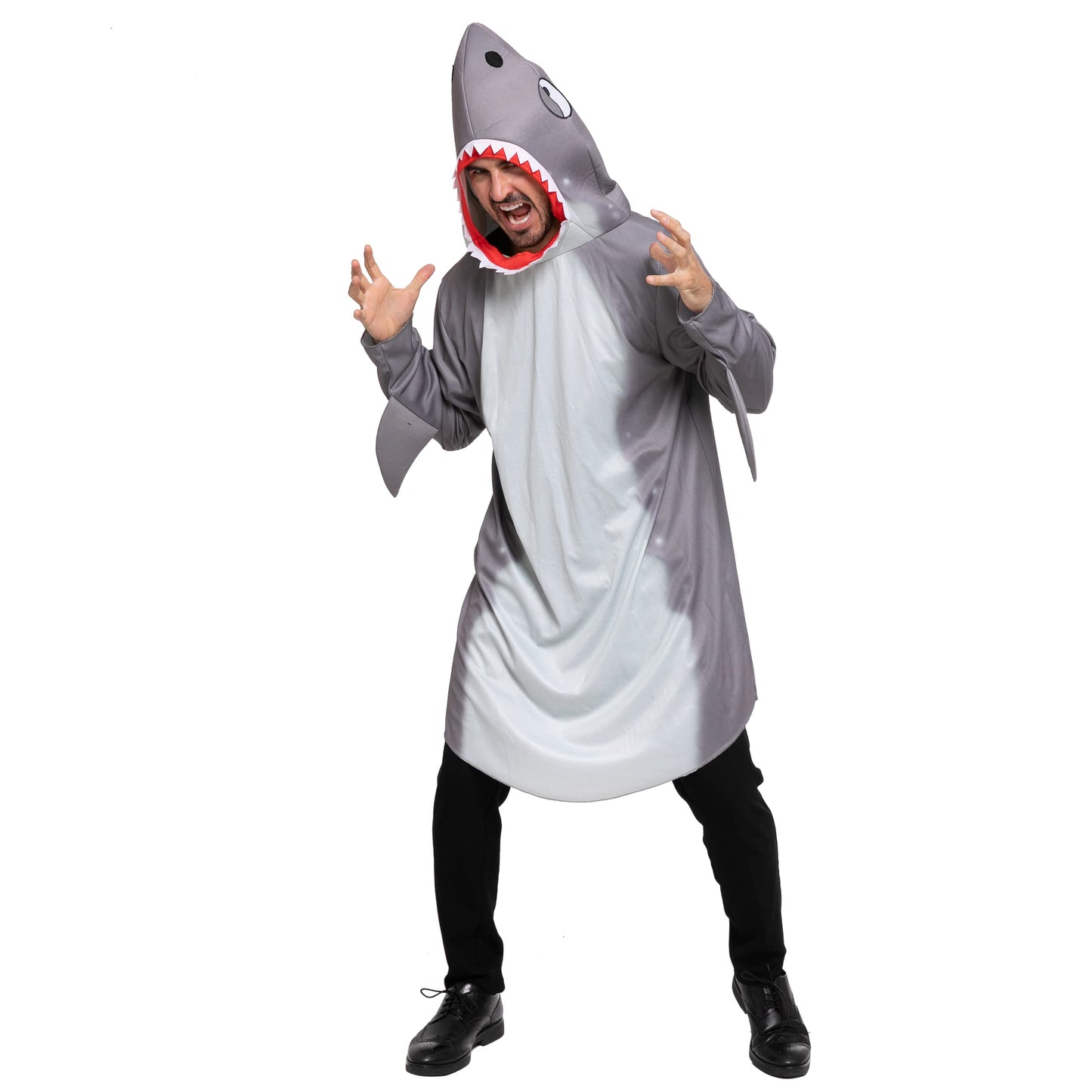 Spooktacular Creations Men Shark Costume for Adult Halloween Costume Party, Shark outfits, Animal Theme Cosplay Party -M