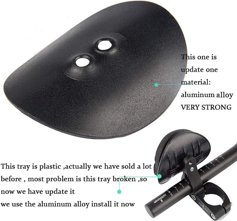 Aero Bars for Bicycle | Aluminum Alloy TT Handlebars - Black Armrest for Mountain & Road Bikes