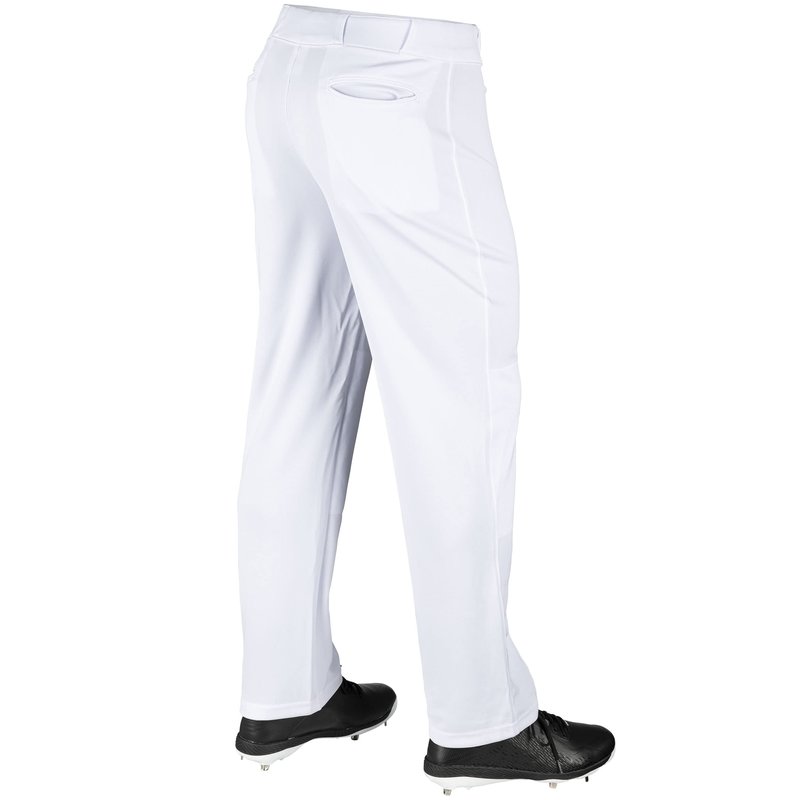 Champro MVP OB OpenBottom Loose-Fit Baseball Pant in Solid Color with Reinforced Double Knee, White, Adult Medium