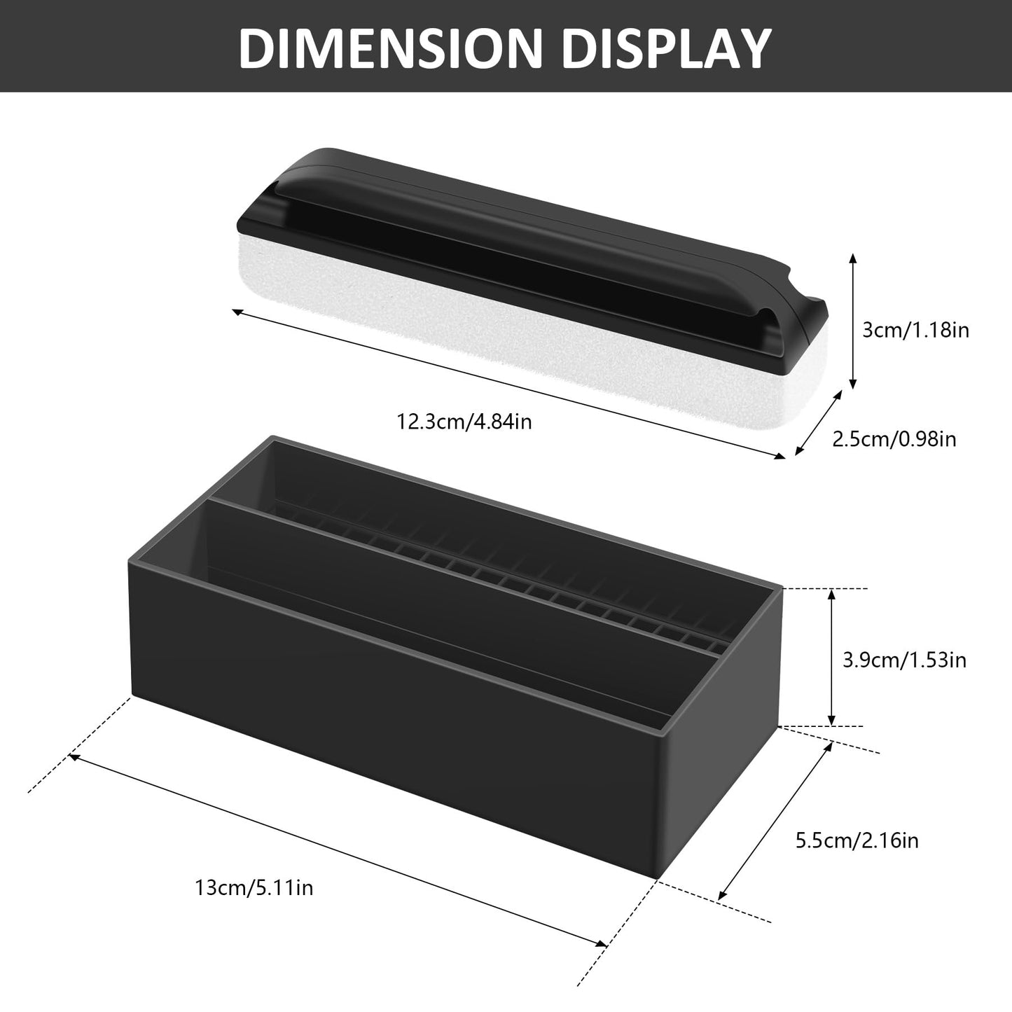 Beard Cleaner Brush and Holder Set: Clean Up Beard Trimmings from Sinks and Countertops After Shaving - Best Gifts For Men Beard Brush Clean Up Sink (Set)