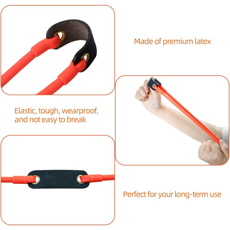 2 Pcs Slingshot Replacement Bands Sets Slingshot Band for Hunting Catapults Outdoor Shooting Shooting Games Elastic Tubular Bands Compatible with Catapult Heavy Pull Slingshot Rubber Replacement Bands