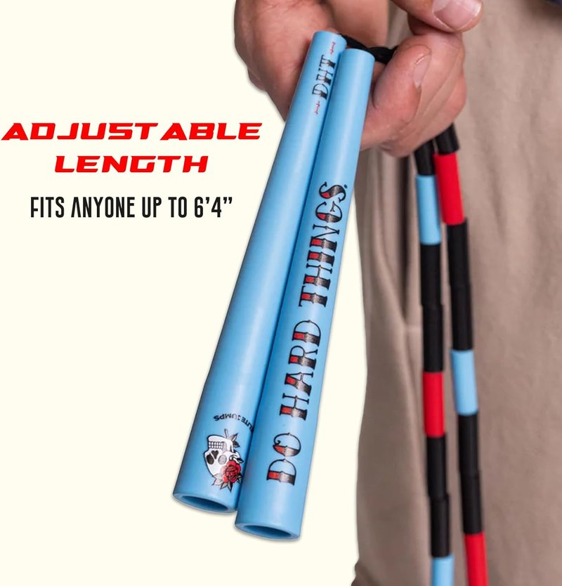 Beaded Jump Rope - Durable & Lightweight 10ft Adjustable | Tangle-Free Design with Shatterproof 1” Beads