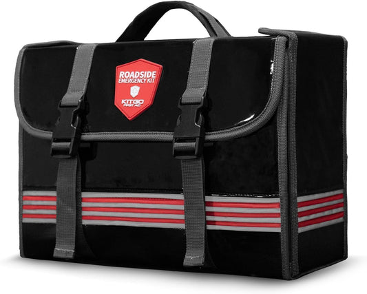 Car Emergency Kit (126 Piece)，Gift for Father Women Friend, Premium Roadside Assistance Essentials with Jumper Cables Tow Rope- Ideal Auto Road Safety Kit for Truck, RV