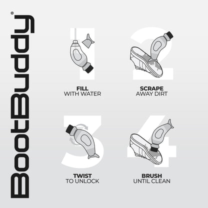 BootBuddy Shoe & Boot Cleaner Brush – Footwear Cleaning Kit for Hiking Boots, Golf Shoes, Football Boots, Running Shoes & Wellies – Cleans Mud, Dirt & Stains in Minutes – As Seen on Dragons’ Den