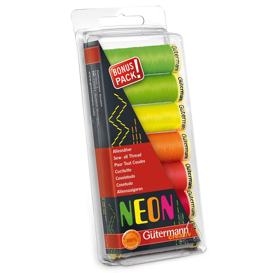 Gutermann Thread Set, Neon, 100m