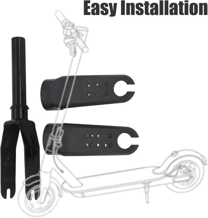 Incontesta Front Fork Replacement for M365/M365PRO, Aluminum Alloy Electric Scooter Fork with Plastic Cover Black, Anti-Wobble & Easy Install