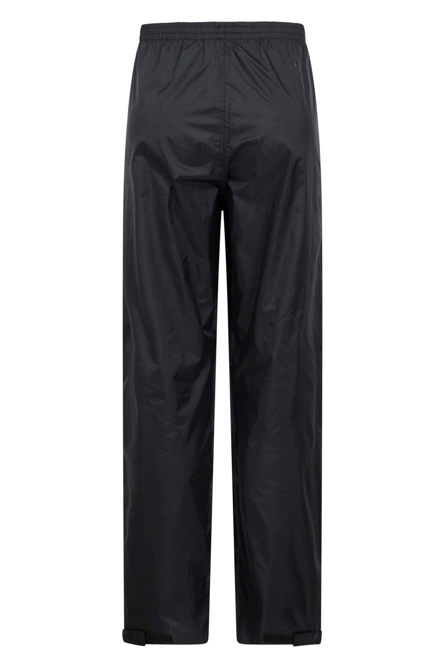 Mountain Warehouse Pakka Womens Waterproof Over Trousers - Packaway Bag, Breathable Rain Pants, Hook & Loop Ankle Opening Ladies Rainwear - for Spring Summer & Outdoors Black Women's Size 12