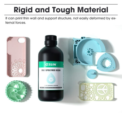 eSUN 3D Printer Rapid Resin, 405nm LCD UV-Curing S200 Standard Photopolymer Resin with High Precision and Macaron Color 3D Printing Liquid for Photon LCD 3D Printer, 1000g White