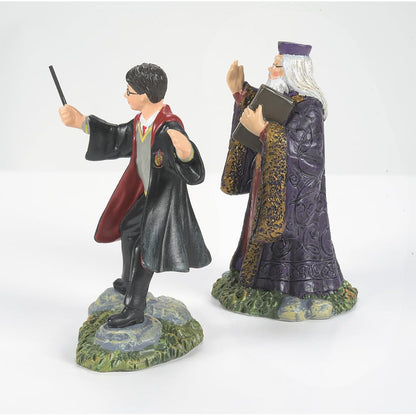 Department56 Harry Potter Village Accessories Harry and Headmaster Figurine, Set of 2, 3.15" (6002314)