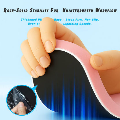 ErgoComfort Gel Wrist Rest Mouse Pad-Ergonomic Office Mousepad with Wrist Support-Non-Slip, Design Desk Accessories Mat for Home&Game Decor (09PinkSerenity Set)