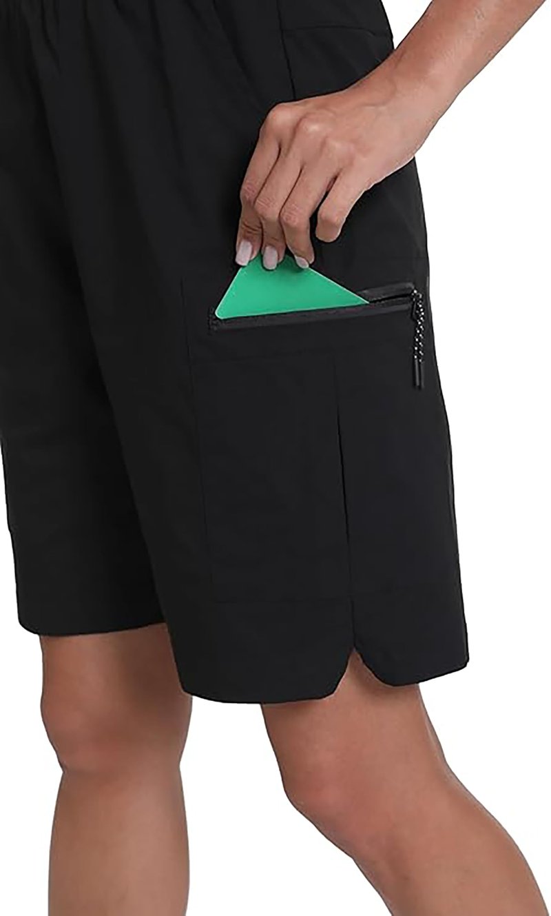 Rrosseyz Women's Hiking Cargo Shorts with Pockets Quick Dry Athletic Gym for Women Exercise Lounge(Black,L)