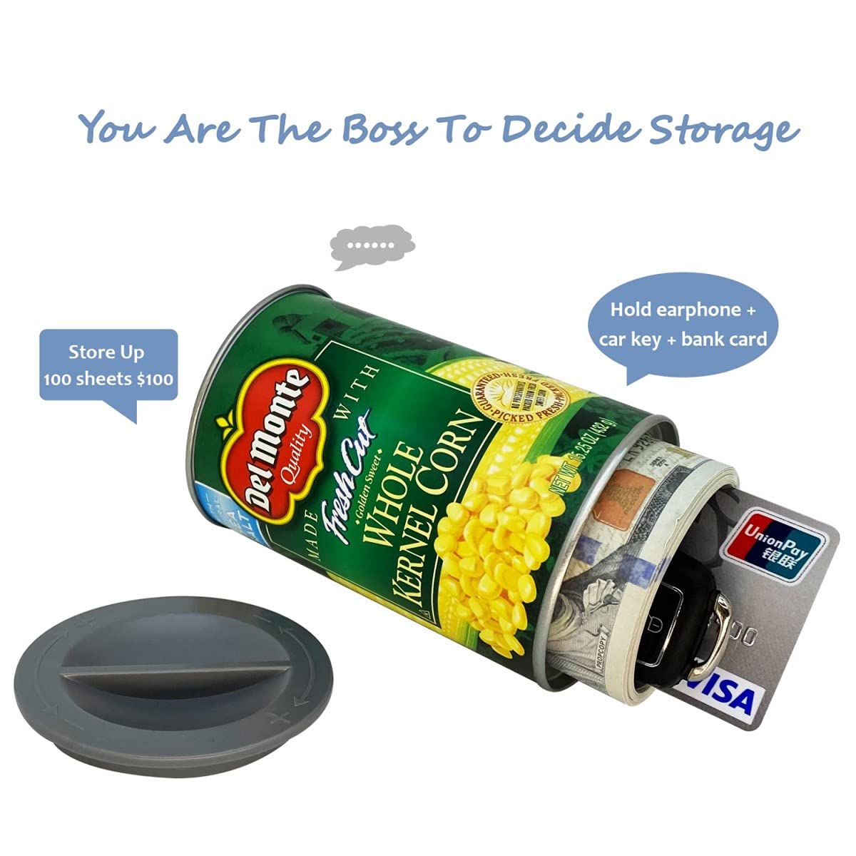 Fake Can Safes Diversion Secret Stash Safes (Corn)