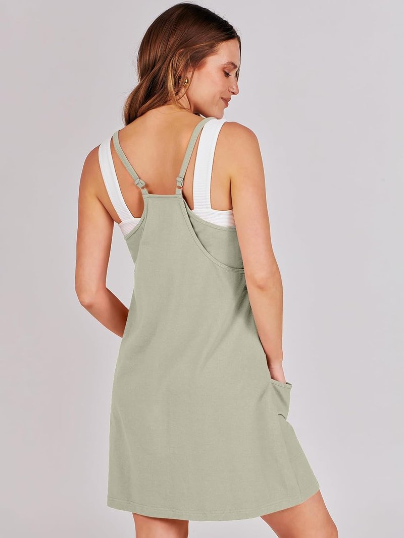 Women’s Athletic Tennis Dress - Summer Workout Mini Romper with Built-In Shorts | Travel & Vacation Ready