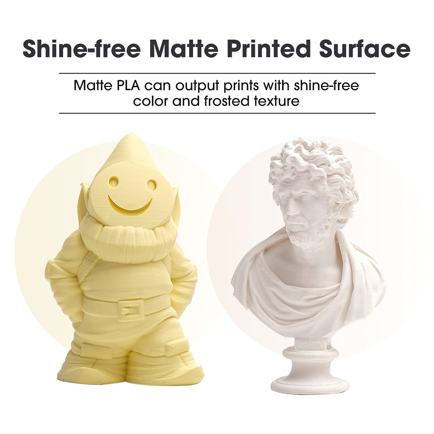 eSUN Upgraded Matte PLA Filament 1.75mm, Matte PLA 3D Printer Filament, Shine-Free Color, Frosted Texture, 1KG Spool (2.2 LBS) 3D Printing Filament for 3D Printers, Matte Deep Black