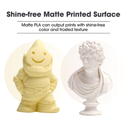 eSUN Upgraded Matte PLA Filament 1.75mm, Matte PLA 3D Printer Filament, Shine-Free Color, Frosted Texture, 1KG Spool (2.2 LBS) 3D Printing Filament for 3D Printers, Matte Deep Black
