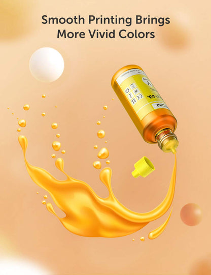 Hiipoo Sublimation Ink Refilled Bottles Work with WF7710 ET2760 ET2720 ET2803 ET2800 ET15000 C88 C88+ Inkjet Printer Heat Press Transfer on Mugs Plates T-Shirts Pillows Phone Case