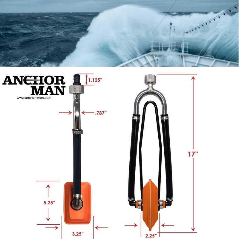 Anchor Man Outboard Motor Muffs Dual Feed Boat Motor Flusher, Water Muffs for Outboard Motor Flushing & Winterizing