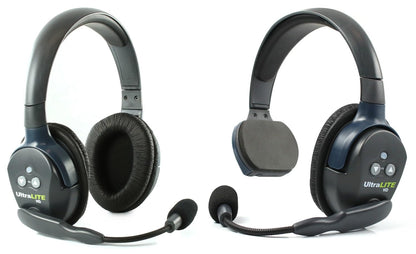 Eartec UL4S Ultralite Full Duplex Wireless Headset Communication for 4 Users - 4 Single Ear Headsets with SolidSignal Cleaning Wipes Bundle