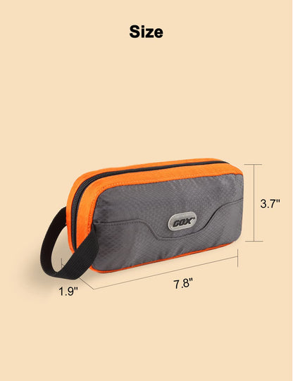 GOX Travel Toiletry Bag Dopp Kit Case for Men Multifunction Packing Organizer Pouch(Orange/Grey)