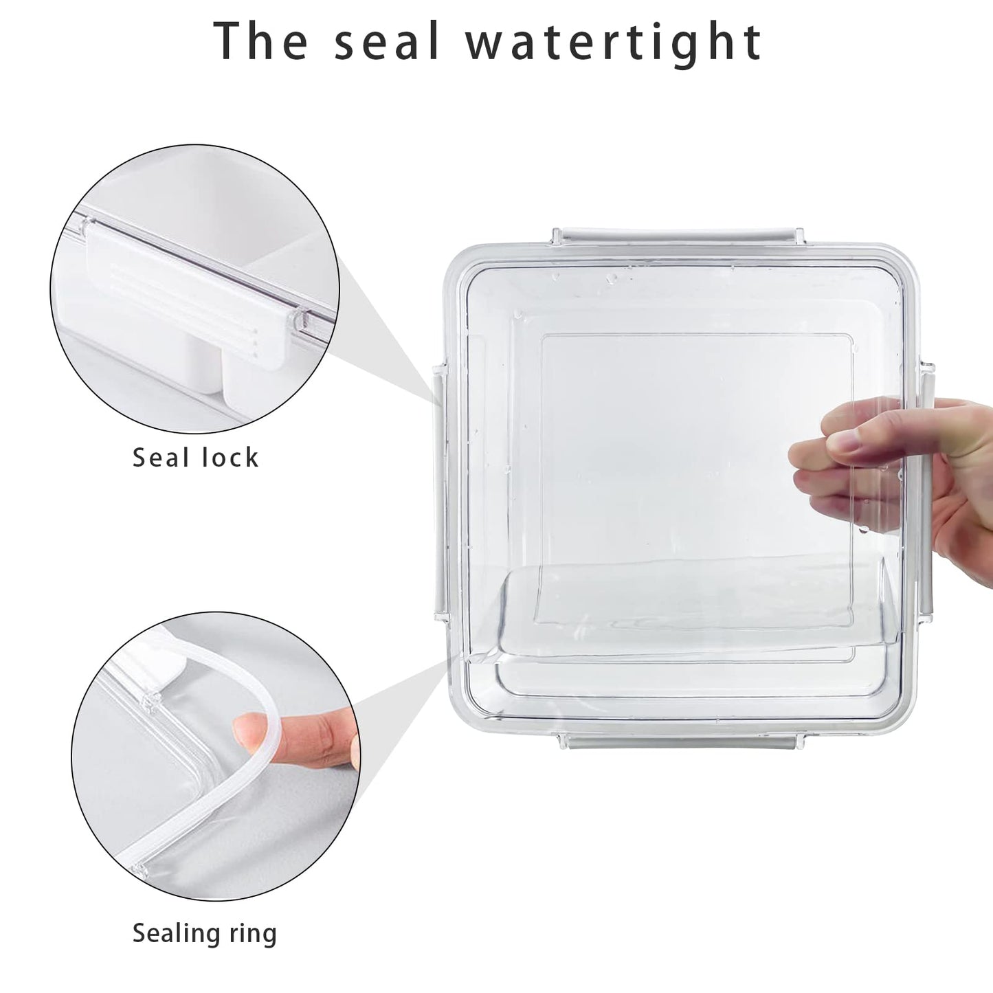 MANO Serving Tray for Party Divided Veggie Tray with Lid Sealed Sectioned Fruit Snack Serving box Vegetable Storage with 4 Compartments Snackle Box Charcuterie Container Fridge Organizer