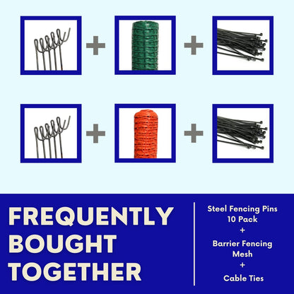 Suregreen Steel Fencing Pins | 1.2M Metal Garden Stakes | 10 Pack Road Pins for Contractors, Site Managers, Landscapers, Event Organisers, Builders | Garden Stakes for Gardeners, Farmers