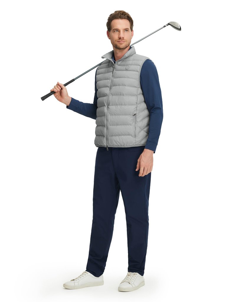 M MAELREG Mens Vest Lightweight Packable Quilted Warm Puffer Outerwear Winter Zip Up Sleeveless Jacket Golf Hiking