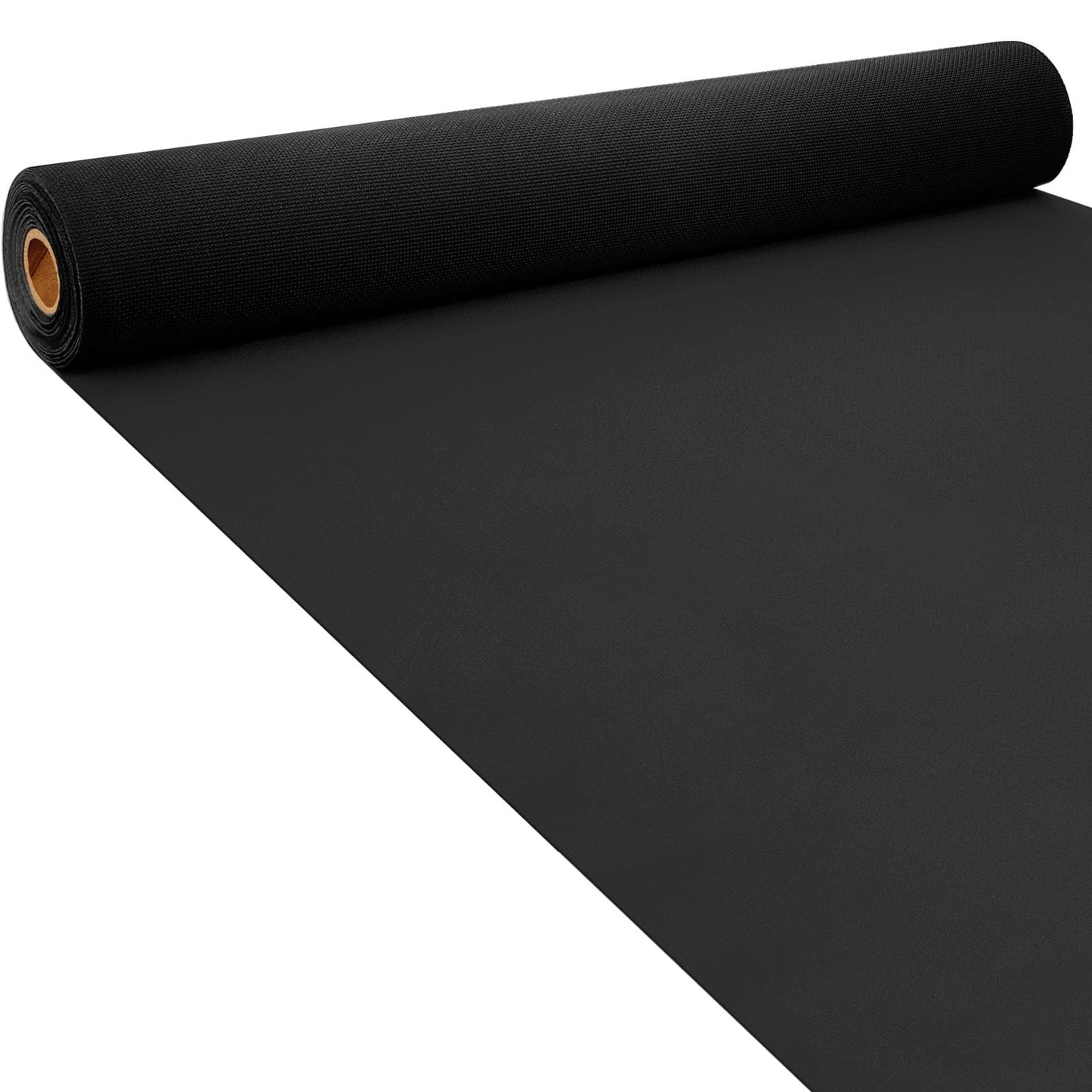 Boao 20 x 2.3 ft Neoprene Carpet Runner Reusable Plastic Floor Runner Non Slip Rubber Backed Rugs for Hallway Aisle Carpet Roll for Wedding Party Decor Prom Business Outdoor(Black)