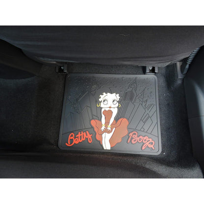 4PC Front & Rear Rubber Floor Mats Set - Betty Boop - NY New York City Sky Line
