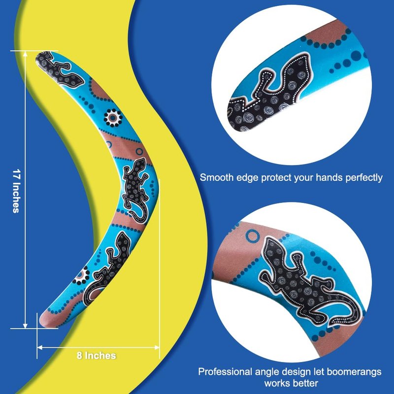 Boomerang for Adults and Kids, Boomerangs for Outdoor Sports & Games, Good Choice for Family activies, for Boys and Girls, Easy to Throw, EVA Foam, Different with Wooden Boomerang