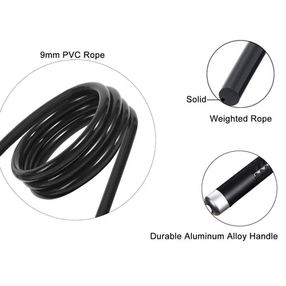 Gaoykai Weighted Jump Rope for Women,Men,Heavy Jump Rope with Adjustable Bold PVC Rope,Ball Bearing Aluminum Handle,Great for Crossfit Training, Boxing, and MMA Workouts