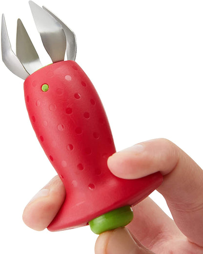 Chef'n Original Stem Gem Strawberry Huller, Red/Green - 102-138-005