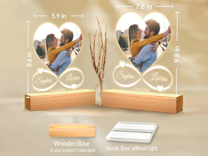 Custom Picture Frames, Personalized Photo Frame, Customized Picture Frames, Personalized Anniversary Valentines Day Gifts for Women Men Her Him Girlfriend Boyfriend Mom Dad Couple Baby Kid Family Pet