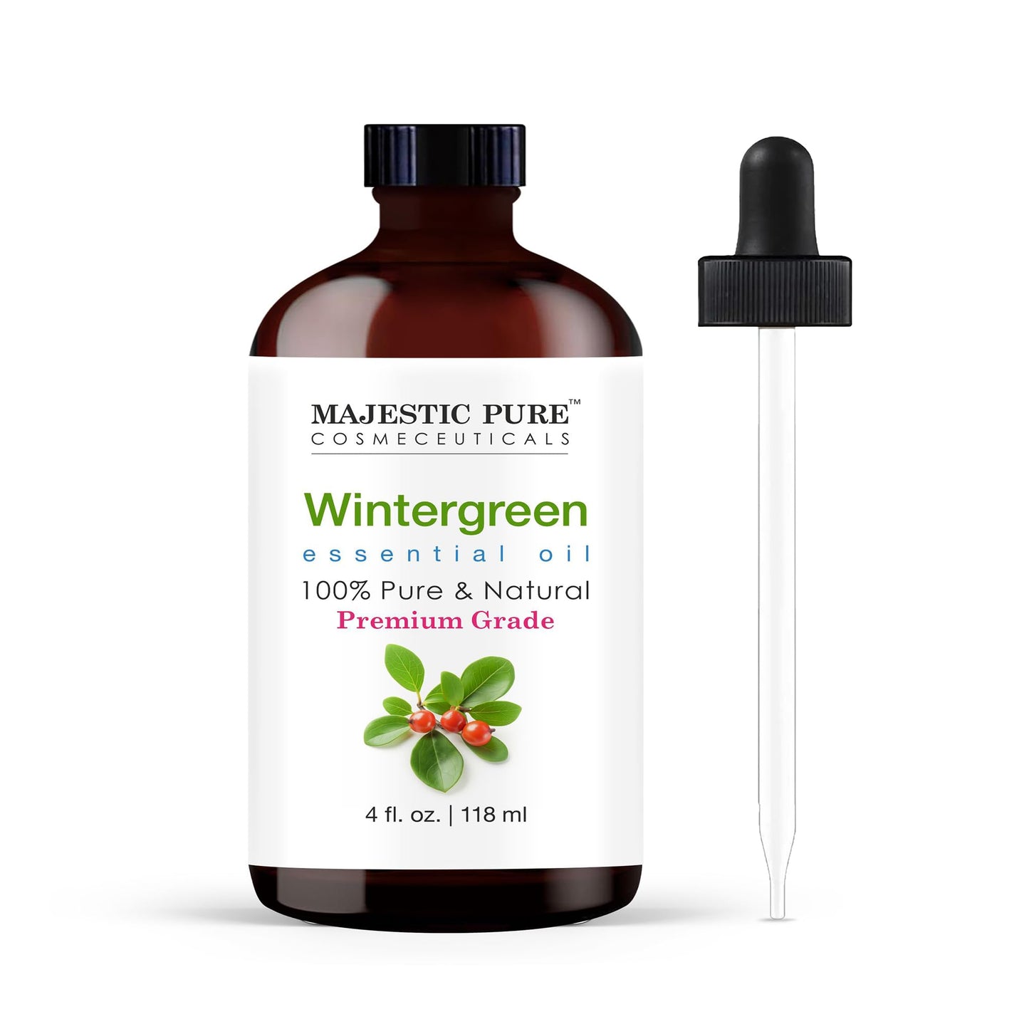 Majestic Pure Lavender Essential Oil with Glass Dropper - Huge 4 Fl Oz - 100% Pure and Natural Lavender Oil - Premium Grade Essential Oils for Diffuser, Aromatherapy, Soap and Candle Making
