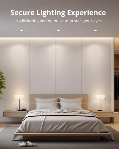 Gr4tec LED Downlights for Ceiling, 10 X 5W LED Recessed Ceiling Lights Black 4000K Natural White, Bathroom Spotlights IP65 Waterproof, 35mm Ultra-Slim, φ68-80mm Hole Spotlights for Bedroom Kitchen